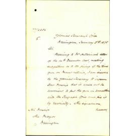 Re firing of time gun on Mount Victoria - Colonial Secretary