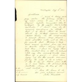 Complaint regarding overcharge by night soil contractor - Captain John Fairchild