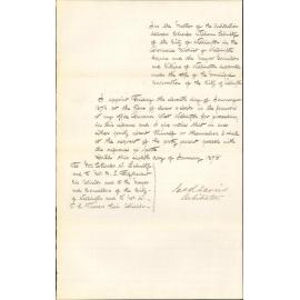 Re in the matter of the arbitration between Charles William Schultze and Wellington City Council [WCC] - J R Davies, Arbitrator