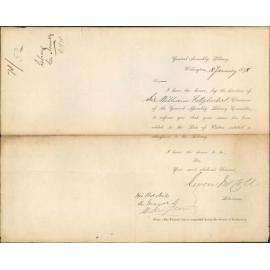 Re Mayor's name added to list allowed into General Assembly Library - Ewen McColl