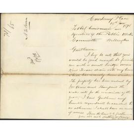 Re small bridge across Kent Terrace drain - Arthur Brown