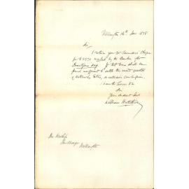 Re cheque from Mr Saunders - William Hutchison