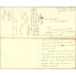 Alleged encroachment in Moore Street - William Ebden