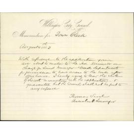 Expense for copies of Town Survey minutes - Thomas Ward
