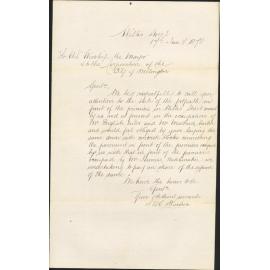 Re state of footpath in front of Willis Street premises - S H Barber