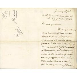 Re drainage Courtenay Place - John Lovell