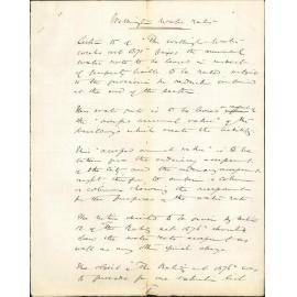 Re water rate - City Solicitor