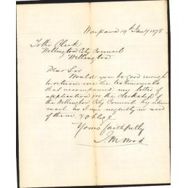 Re return testimonial re application for clerkship - M Wood