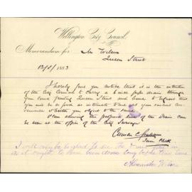 Granting consent too drain through his property Pirie Street - Alex Wilson
