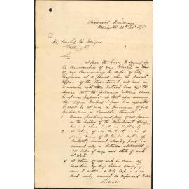 Re City Engineers office, returns to be prepared re staff, materials etc - J W Baird, Provincial Building