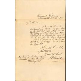 Re appointment as City Engineer - J W Baird, Provincial Building