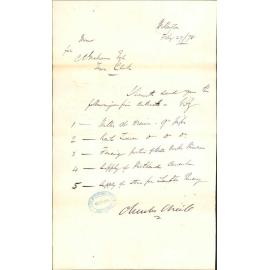 Re list of materials sent re contract - City Engineer