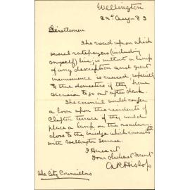 Application for lamp in Clifton Terrace - A R Hislop