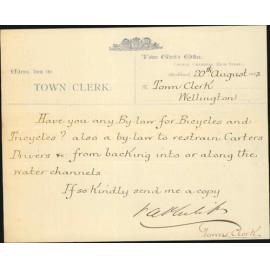 Bylaws relating to bicycles - Town Clerk Auckland