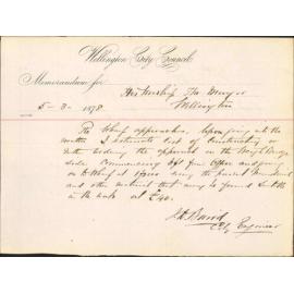 Re memo to Mayor re wharf approaches - City Engineer