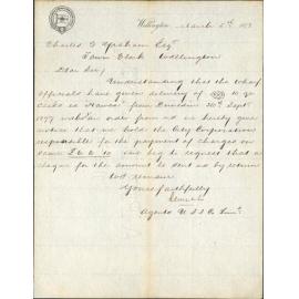 Re charges for delivery ex Hawea from Dunedin 36/9/1877 - Agents Union Steam Ship Co [USSCo] Ltd