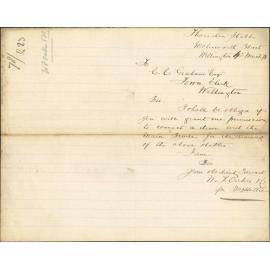 Re asking permission to connect drain to main sewer to drain Thorndon stables - W J Oaker and Co