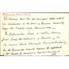 Re forming culvert through land in Walter Street - Philip Basson