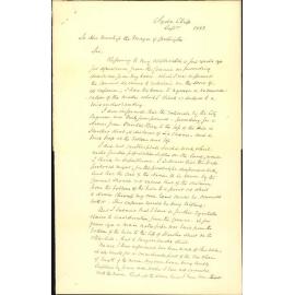 Further regarding application for drain to his premises - J G Fitzgerald