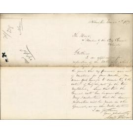 Re application for reduction in water rate - Samuel Alcorn