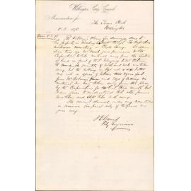 Re memo to Town Clerk re Osborne's claim for damages done to his property in Roxburgh Street -J Baird, City Engineer