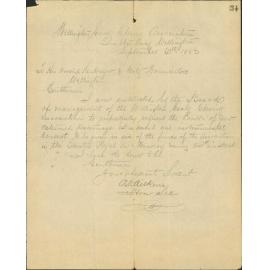 Asking patronage of Council at concert - Early Closing Association