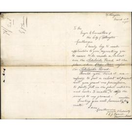 Re request Corporation make culvert over Adelaide Road at intersection with Stoke Street - E J Tanner