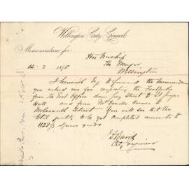 Re memo to Mayor re footpaths -J Baird, City Engineer