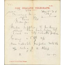 Re water supply rates - Town Clerk, Auckland
