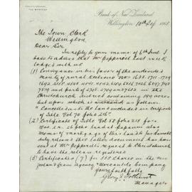 Securities deposited by O'Malley & Pepperell - Bank of New Zealand