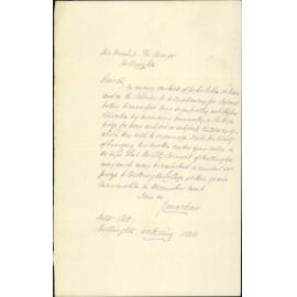 Proposed Scholarship endowments - Wellington College