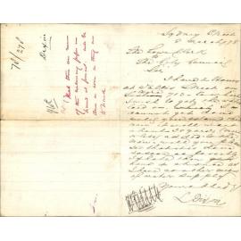 Re laying water to properties in Wallis Street - L Dixon