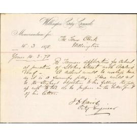 Re Memo to Town Clerk re Tanners application for culvert at junction Stokes Street/Adelaide Road - City Engineer