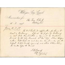 Re memo to Town Clerk re M J Richards application to erect a balcony - City Engineer