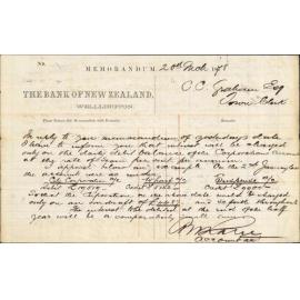 Re interest on Corporation accounts - Bank of New Zealand [BNZ]