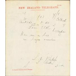 Re water pipes - Town Clerk, Auckland