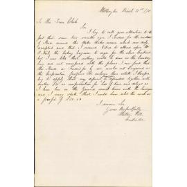 Re fencing waterworks reserve - Walter Pell, Contractor