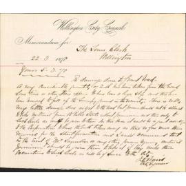 Re memo to Town Clerk re damage done to Grant Road -J Baird, City Engineer