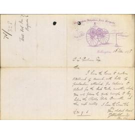 Re statement of account - Wellington Volunteer Fire Brigade