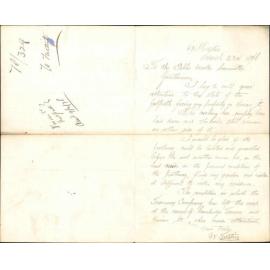 Re condition of footpath facing property in Vivian Street - W Justin