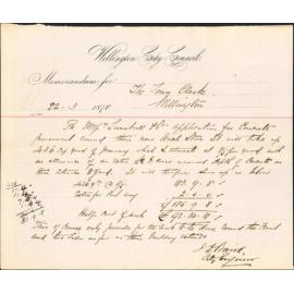 Re memo to Town Clerk re Messrs Turnbull and Co's application for concrete pavement round their new store- J Baird, City Engineer