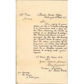 Re plan showing proposed use for reclaimed land - Undersecretary for Public Works