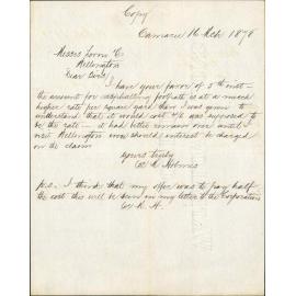 Re dispute over account for asphalting footpath - M Holmes