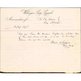 Re memo to City Solicitor re Town Belt leases - Town Clerk