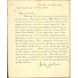 Forwarding draft conditions of service for Lawyer, Town Clerk - City Solicitor