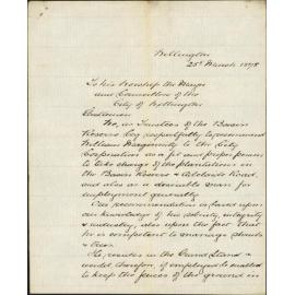 Re recommending William Maginnity to take charge of plantations in the Basin Reserve, Adelaide Road - Basin Reserve Trustees