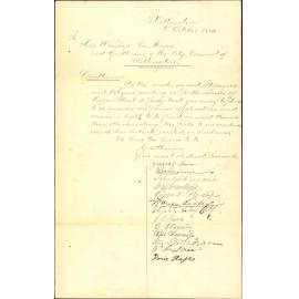 Petition for reconsideration of the application for lamp in South Avenue