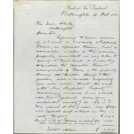 Forwarding valuation of sundry properties, O'Malley & Pepperell - Bank of New Zealand