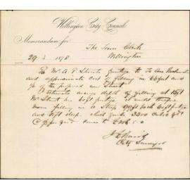 Re memo to Town Clerk re Mr A P Stuart's frontage to Te Aro reclamation -J Baird, City Engineer