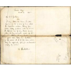 Re taking land for waterworks - E Thirkell